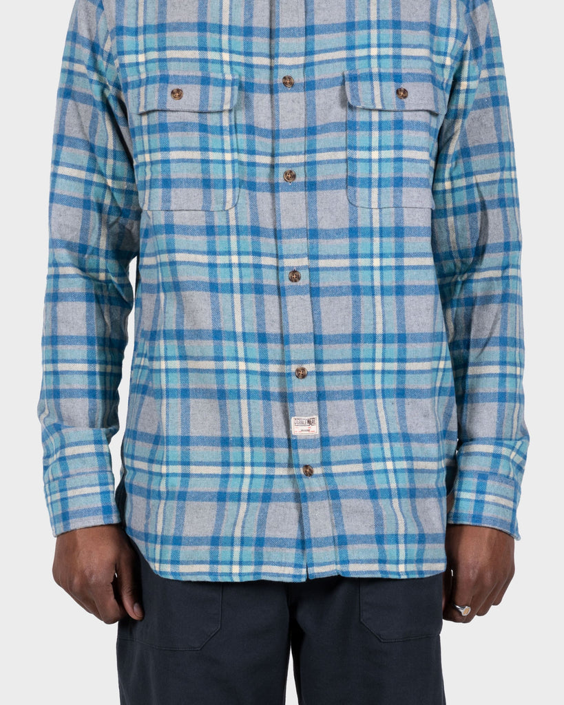 Dubbleware Milton Flannel Shirt - Grey and Blue