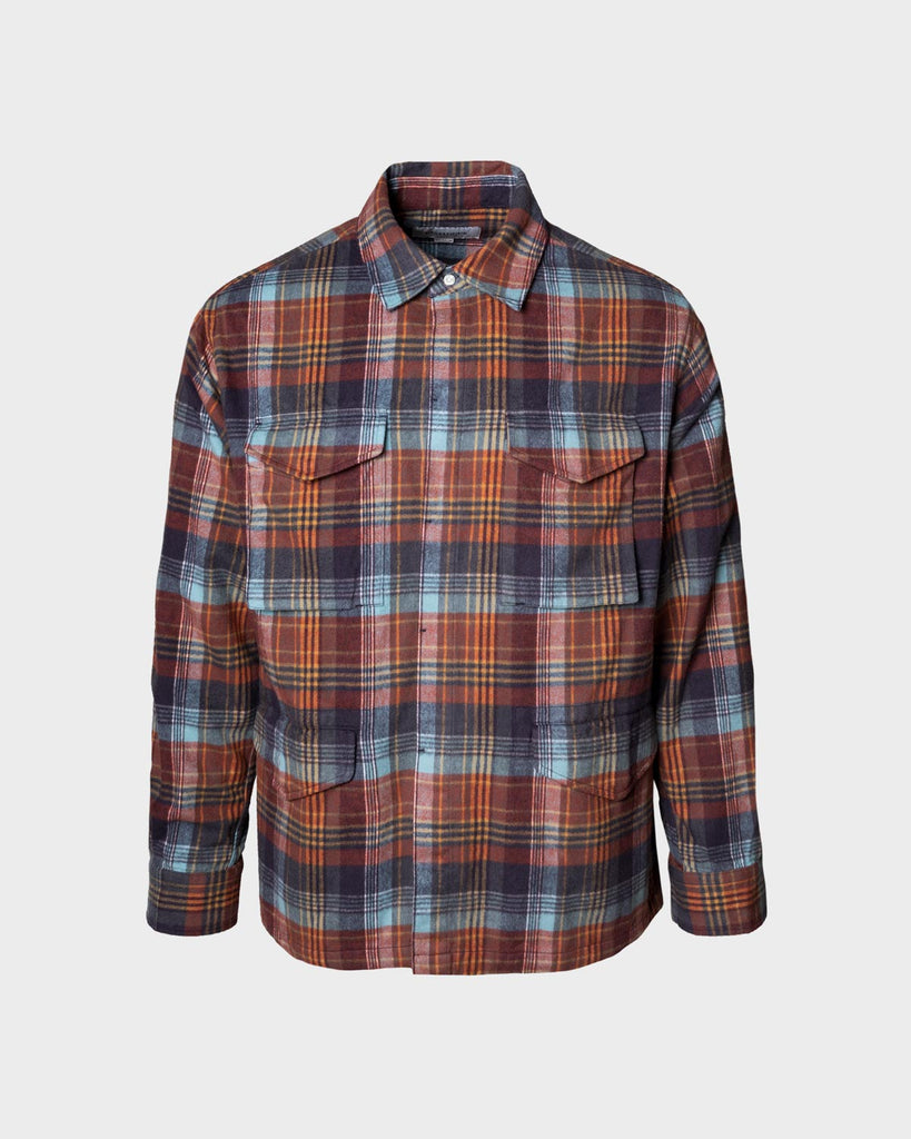 Eastlogue M-65 Shirt Jacket - Blue & Orange Check