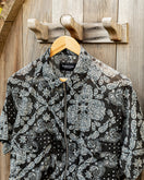 Eastlogue Scout Pullover Half Zip Shirt - Black Paisley