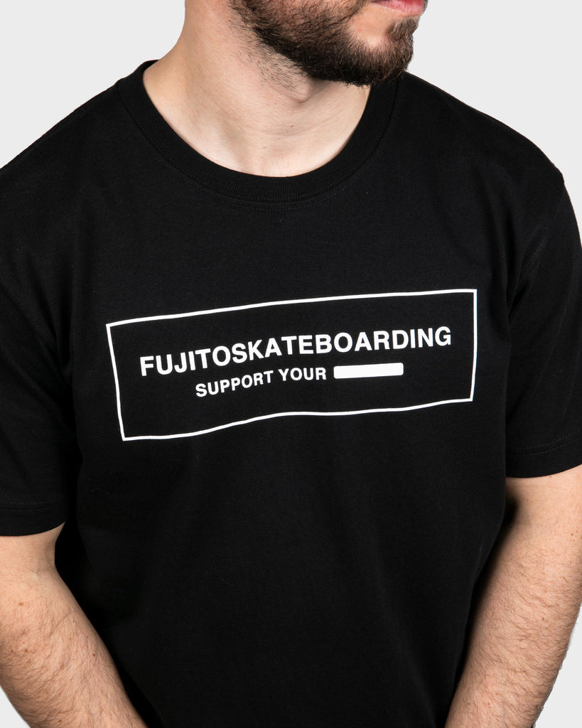 Fujito Skateboarding "Box Logo" T-Shirt - Black