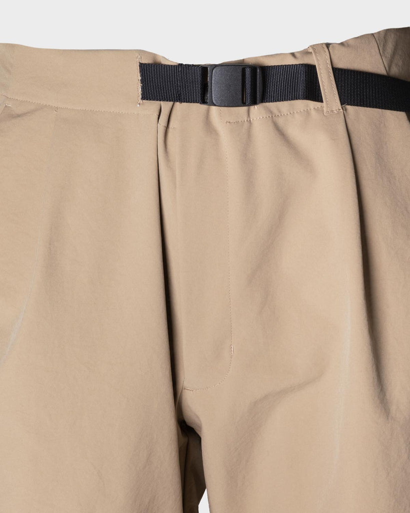 Goldwin One Tuck Tapered Stretch Pants - Clay Beige