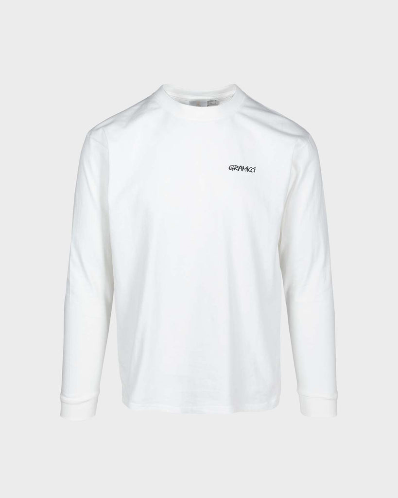 Gramicci Short Print Long Sleeve Tee - White