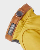 Hestra Deerskin Wool Tricot Gloves - Charcoal & Natural Yellow