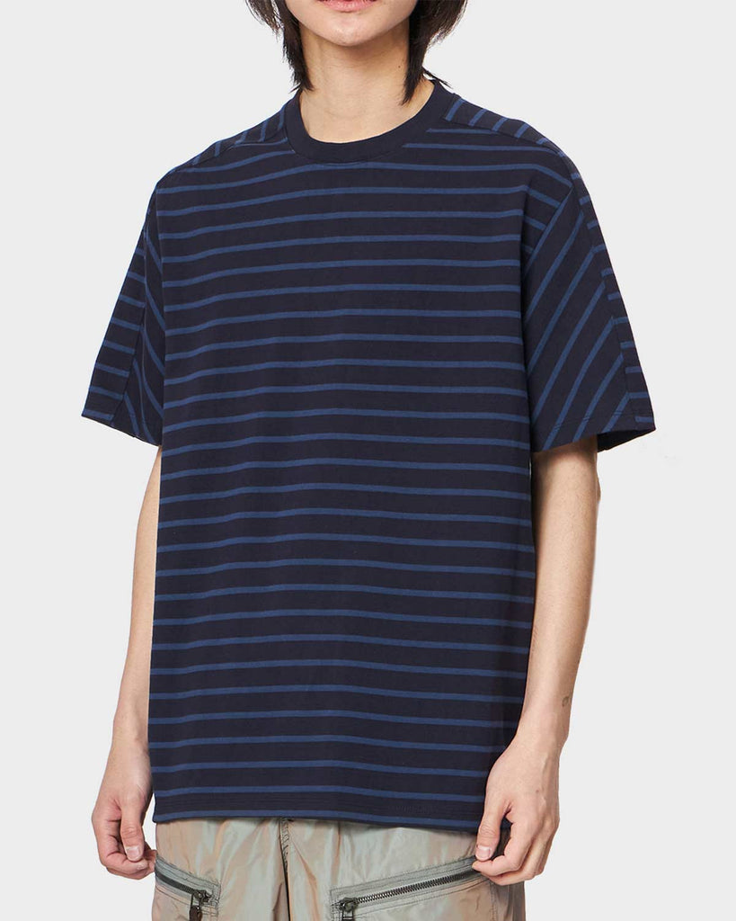 Eastlogue EA Basic T-Shirt - Black/Navy Stripe