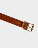 Nigel Cabourn Leather Military Roller Buckle Belt - Tan
