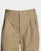 Nigel Cabourn Pleated Chino Ripstop Pants - Tan