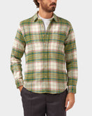 Portuguese Flannel Portlad Check Shirt - Green/White