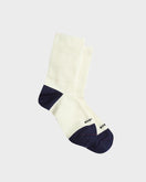 RoToTo Hybrid Merino Wool Crew Socks - White/Navy