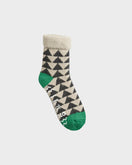 RoToTo Sankaku Comfy Room Socks - Charcoal/Green