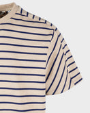 Eastlogue EA Basic T-Shirt - Beige/Purple Stripe