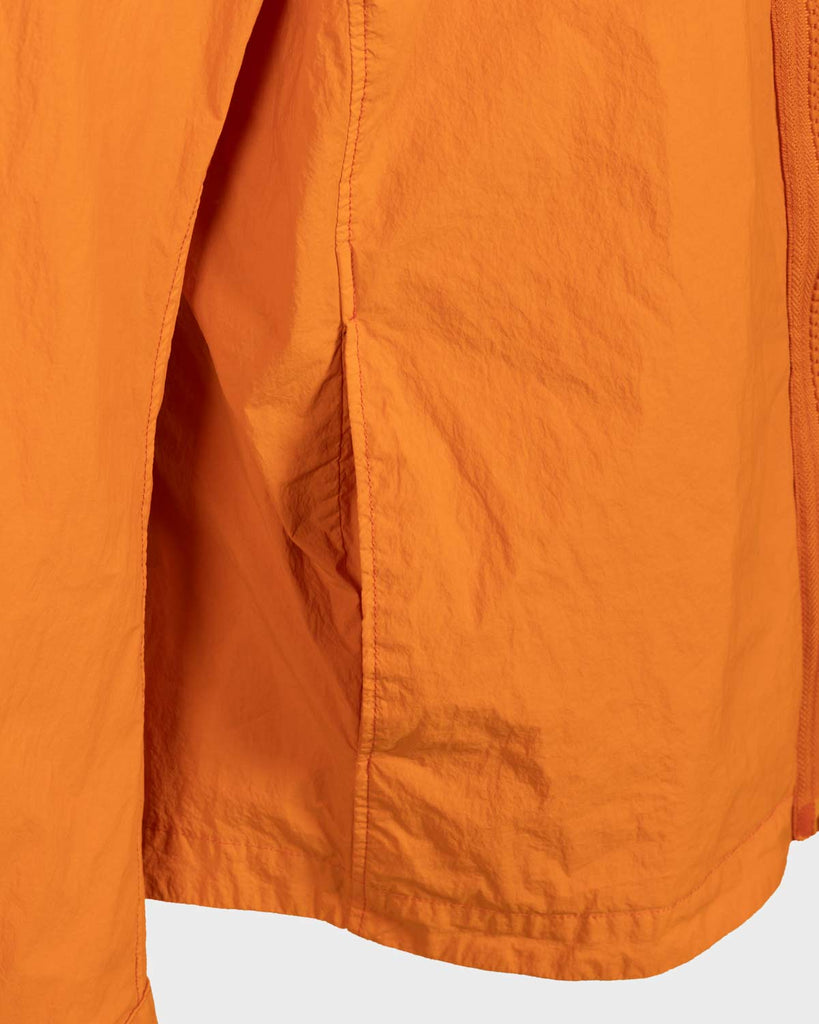 Ten c Mid Layer Zipped Overshirt - Orange