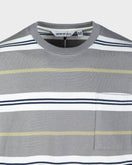Uniform Bridge Vintage Stripe Long Sleeve Tee - Grey