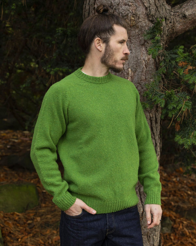 Albam Boiled Wool Crew Neck Jumper - Green – The 5th Store