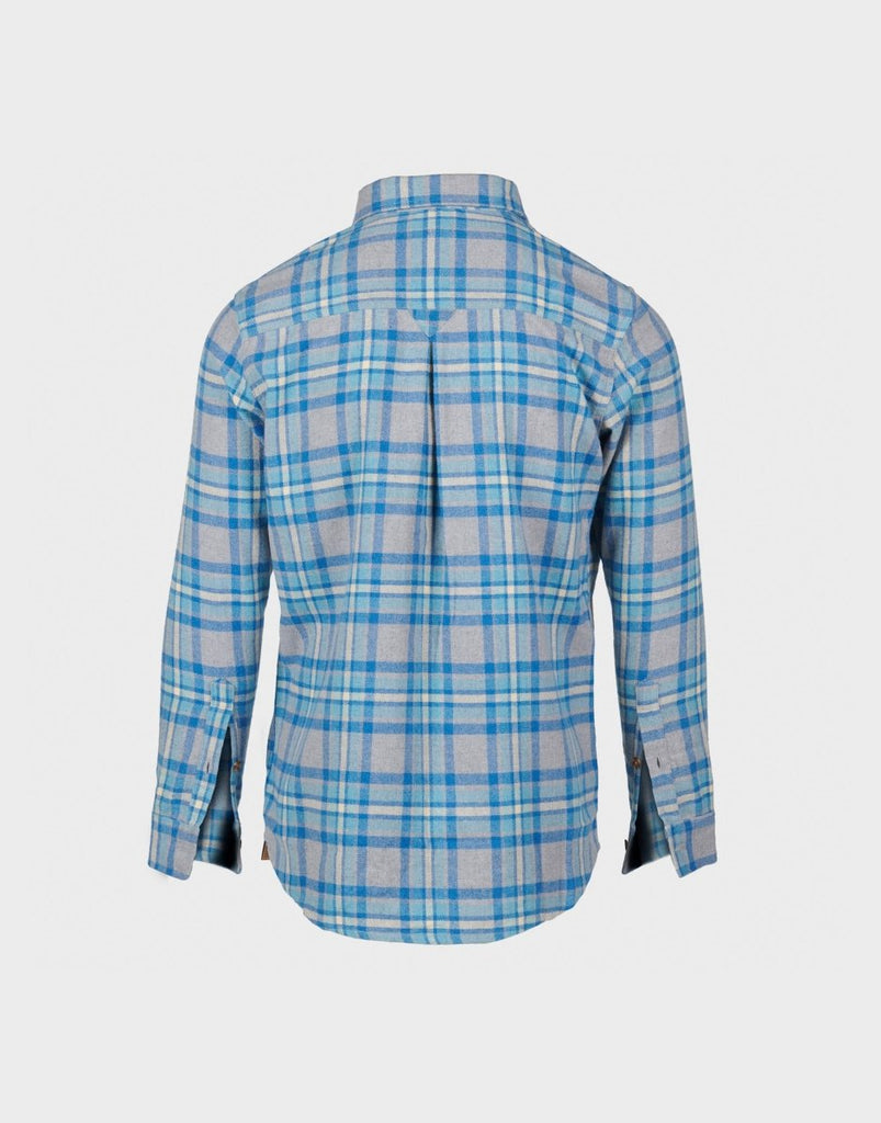 Dubbleware Milton Flannel Shirt - Grey and Blue - The 5th