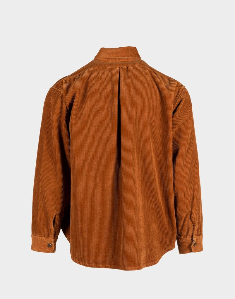 Fujito Corduroy Zip Shirt - Brown Gold - The 5th