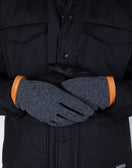 Hestra Deerskin Wool Tricot Gloves - Charcoal & Black - The 5th