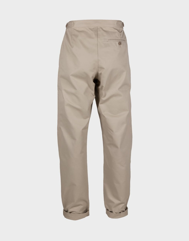 Nigel Cabourn Pleated Chino Twill Pants - Stone - The 5th