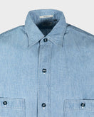 orSlow Vintage Fit Short Sleeve Workshirt - Chambray Bleached
