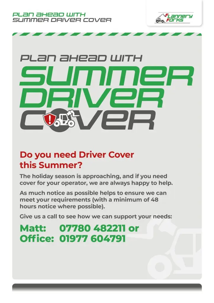 Flannery Forks Telehandler Driver Holiday Cover